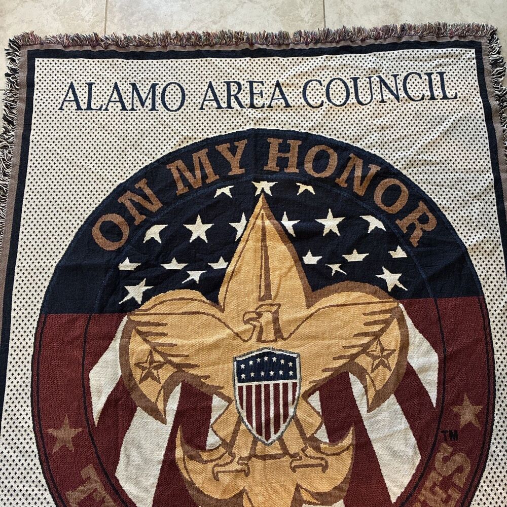 NWT Boy Scouts Of America Cotton Throw Blanket, Alamo Area Council, 100% Cotton - Picture 5 of 12